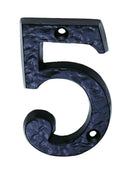 Numeral 5 (Face Fix) Numerals & Letter Carlisle Brass Black Antique 