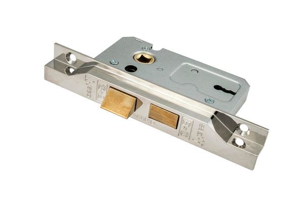 Contract 2 Lever Sashlock Rebated 64mm Nickel Plate LSE5225NP/REB