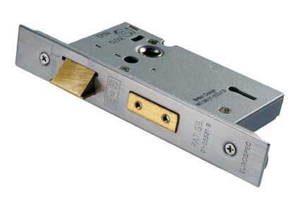 3 Lever Sashlock Stainless Steel Sashlock Eurospec Satin Stainless Steel 64mm 