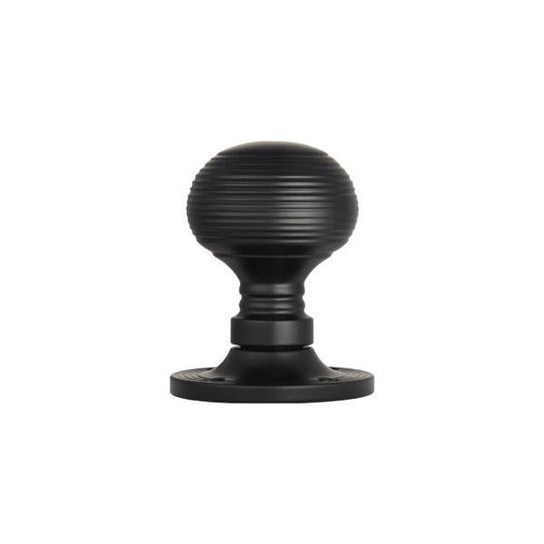 Queen Anne Mortice Knob Matt Black M1001MB
