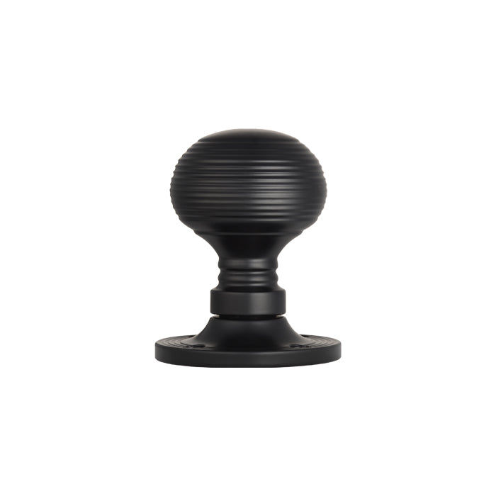 Queen Anne Mortice Knob Matt Black M1001MB