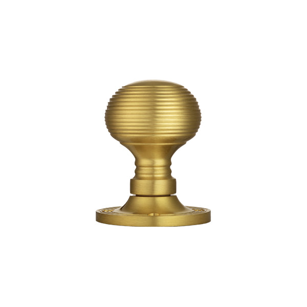 Queen Anne Mortice Knob Satin Brass M1001SB