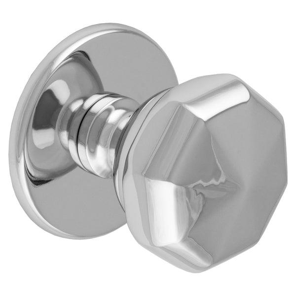 Octagonal Centre Door Knob Polished Chrome M219CP