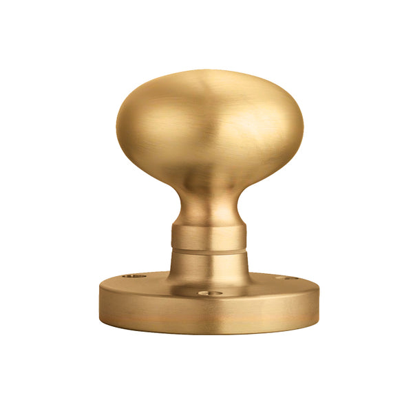 Mushroom Mortice Knob Satin Brass M35SB