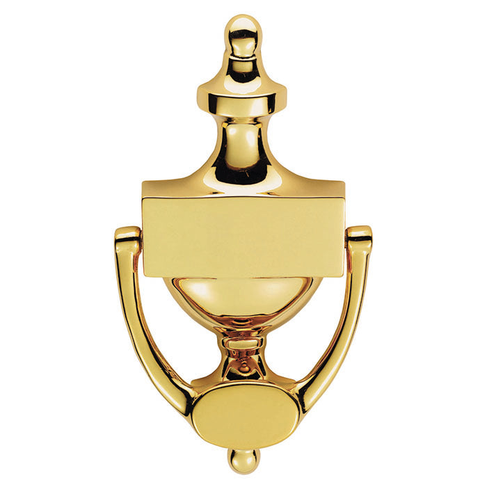 Victorian Urn Door Knocker 196mm Polished Brass M38B