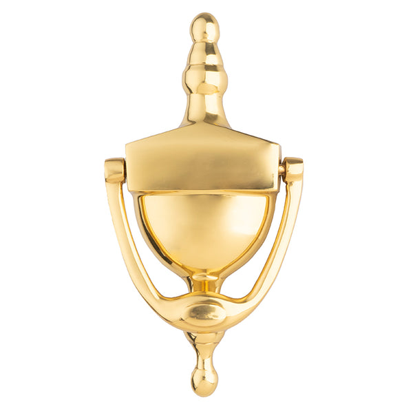 Victorian Urn Door Knocker 152mm Polished Brass M38S