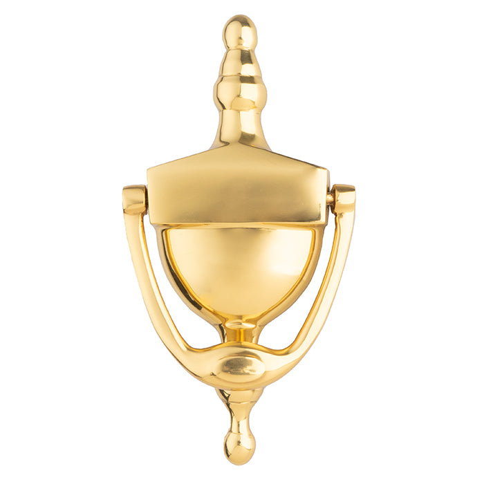 Victorian Urn Door Knocker 152mm Polished Brass M38S