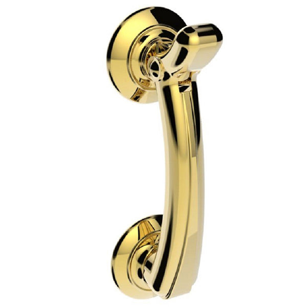 Door Knocker on Rose Polished Brass M43