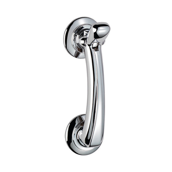 Door Knocker on Rose Polished Chrome M43CP