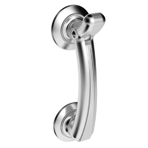 Door Knocker on Rose Satin Chrome M43SC