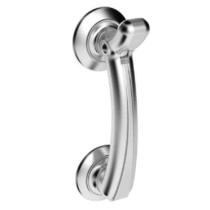 Door Knocker on Rose Satin Chrome M43SC