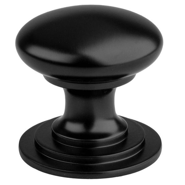 Victorian Cupboard Knob 42mm Matt Black M47DMB