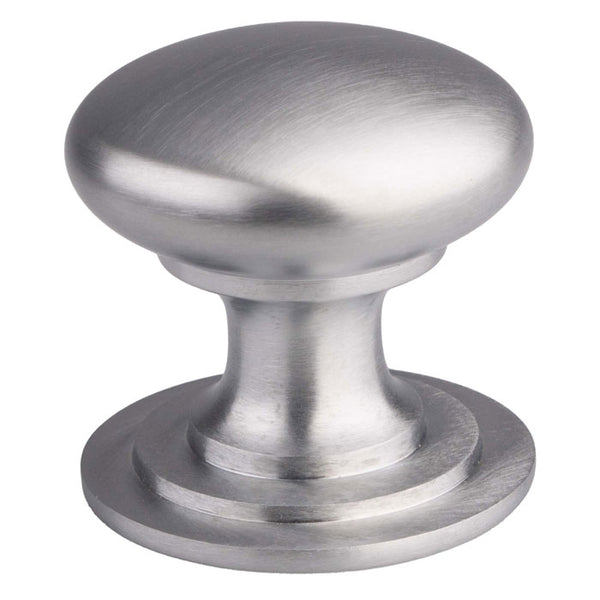 Victorian Cupboard Knob 42mm Satin Chrome M47DSC