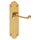 Victorian Scroll Lever on Shaped Latch Backplate (Latch & Hinges Included)