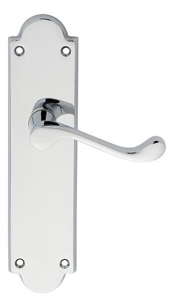 Victorian Scroll Lever on Shaped Latch Backplate