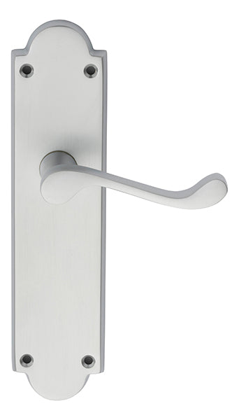 Victorian Scroll Lever on Shaped Latch Backplate (Latch & Hinges Included)