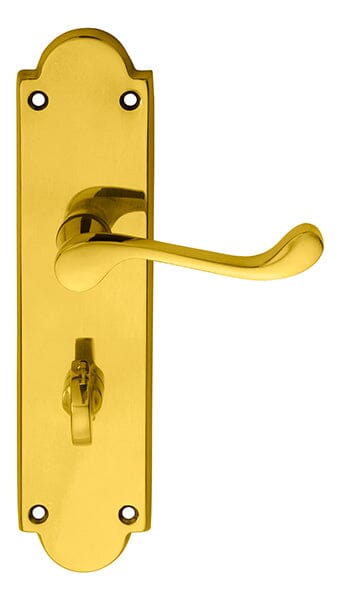 Victorian Scroll Lever on Shaped WC Backplate