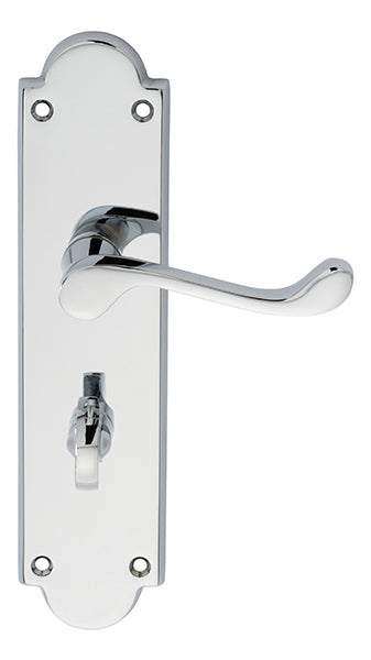 Victorian Scroll Lever on Shaped WC Backplate (Latch & Hinges Included)