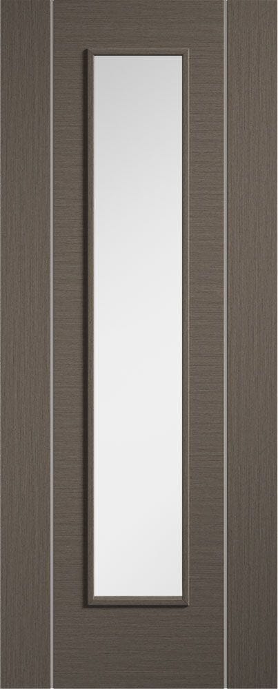 Chocolate Grey Alcaraz Long Light Glazed Pre-Finished Internal Door Internal Door LPD Doors 