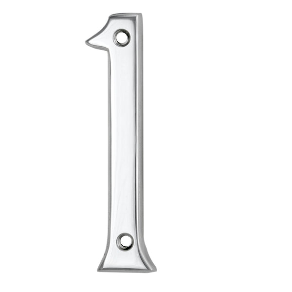 Numerals (0-9) Number 1 Polished Chrome N1CP