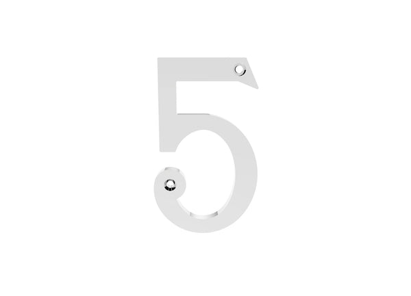 Numerals (0-9) Number 5 Polished Chrome N5CP