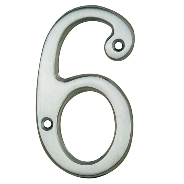 Numerals (0-9) Number 6/9 Satin Chrome N6SC