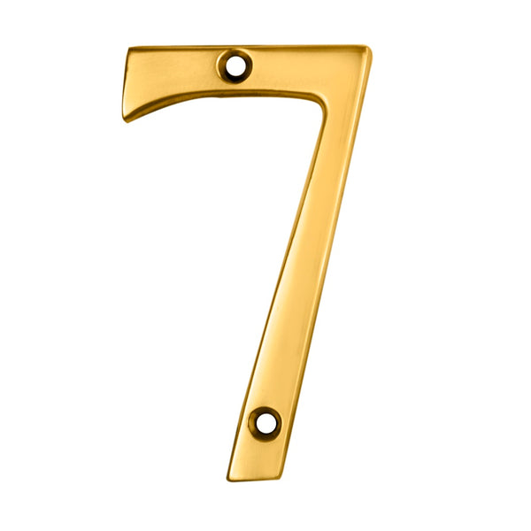 Numerals (0-9) Polished Brass N7