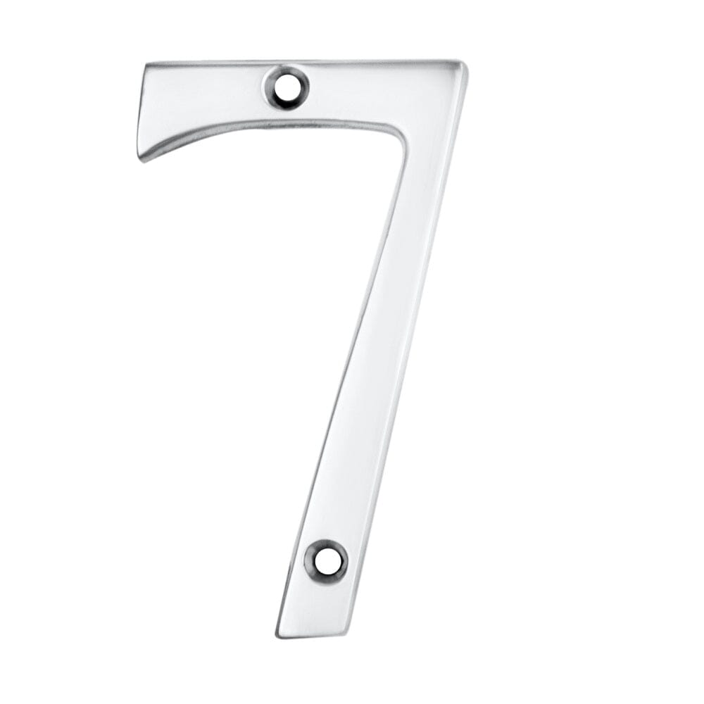 Numerals (0-9) Number 7 Numerals & Letter Carlisle Brass Polished Chrome 