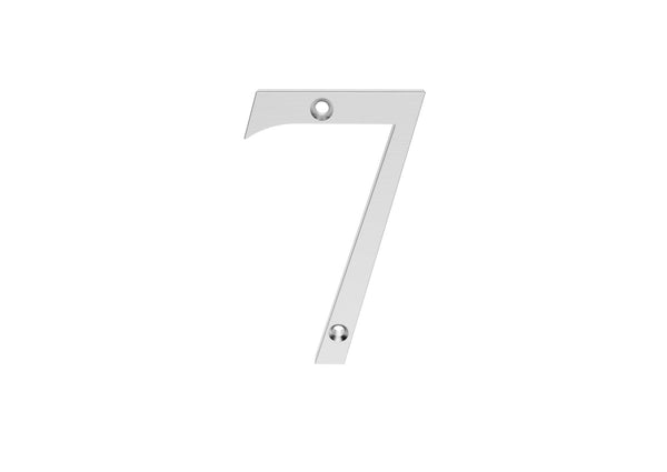 Numerals (0-9) Number 7 Satin Chrome N7SC