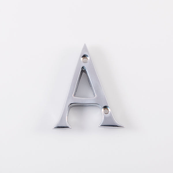 Letter A Polished Chrome NACP