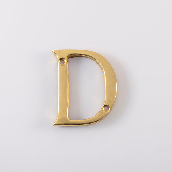 Letter D Polished Brass ND