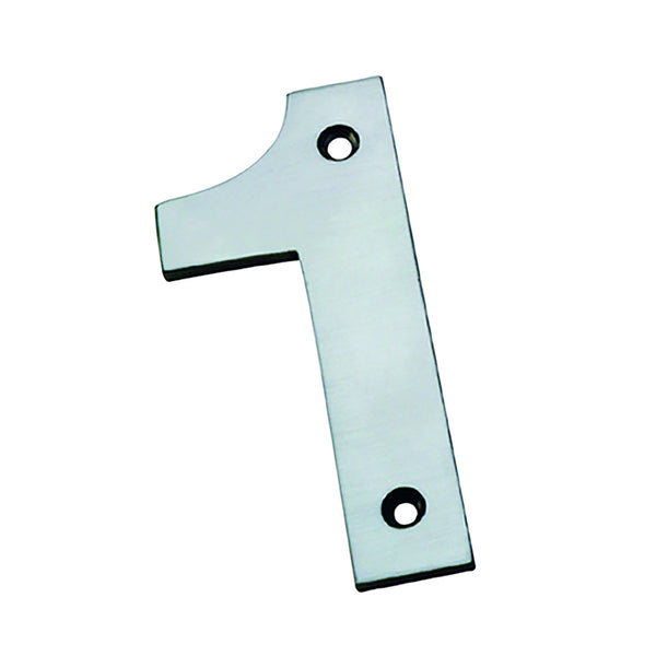 Numerals Number 1 Satin Stainless Steel NUM10101SSS