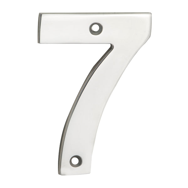Numerals Number 7 Bright Stainless Steel NUM10107BSS