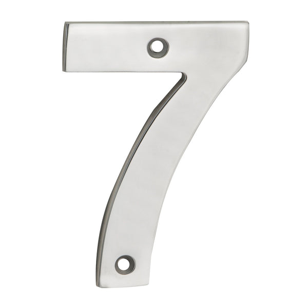 Numerals Number 7 Satin Stainless Steel NUM10107SSS