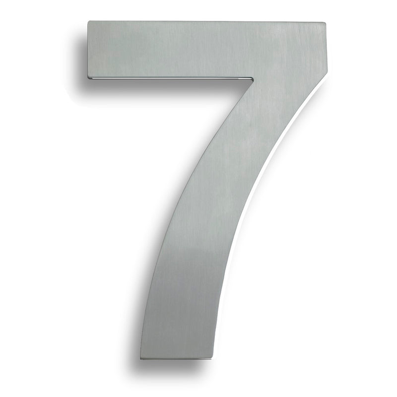 Numerals (0-9) 7" Number 7 Satin Stainless Steel NUM10177SSS