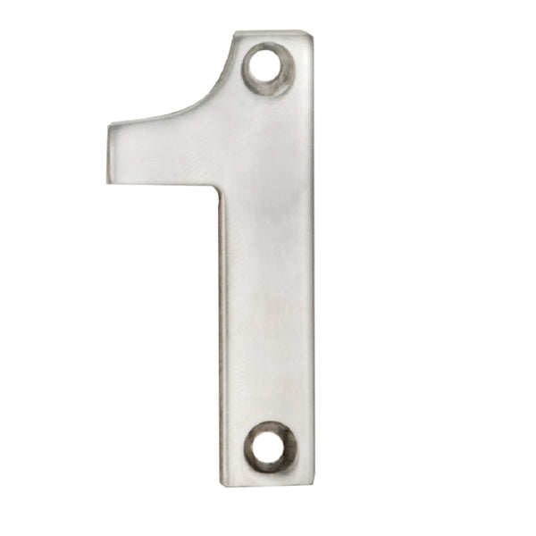 Numerals Number 1 Satin Stainless Steel NUM10501SSS