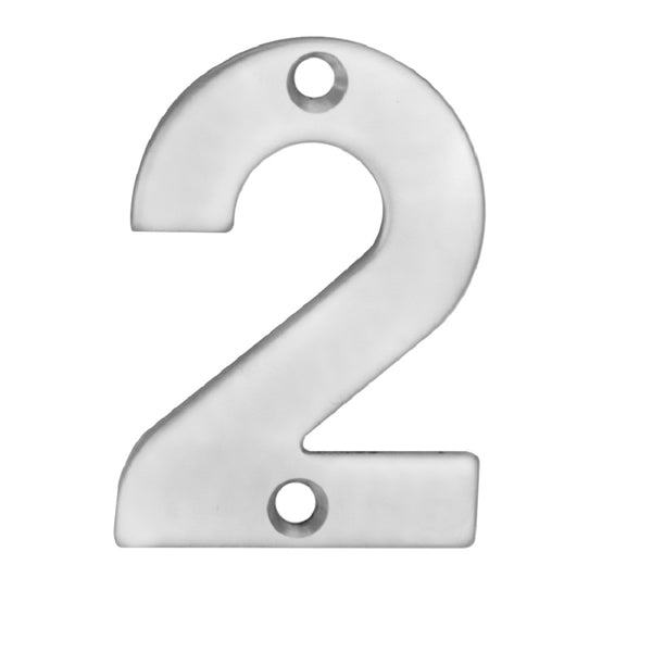 Numerals Number 2 Satin Stainless Steel NUM10502SSS