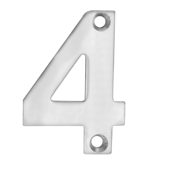 Numerals Number 4 Satin Stainless Steel NUM10504SSS
