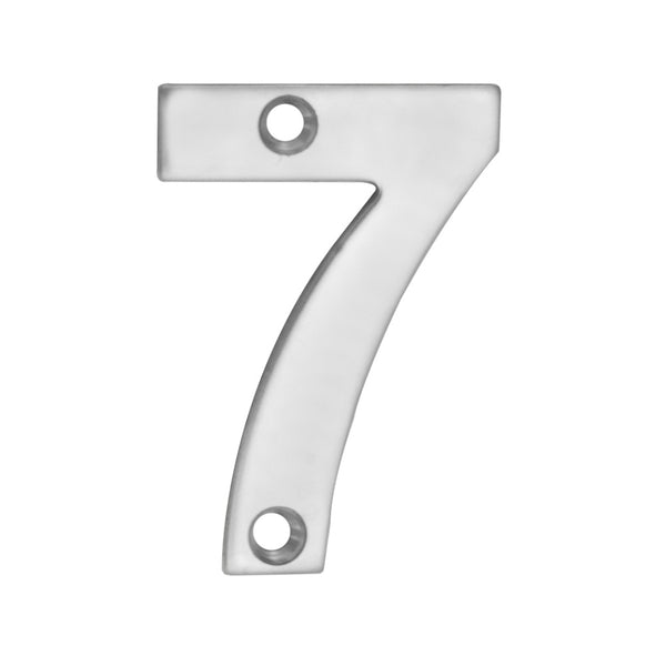 Numerals Number 7 Satin Stainless Steel NUM10507SSS