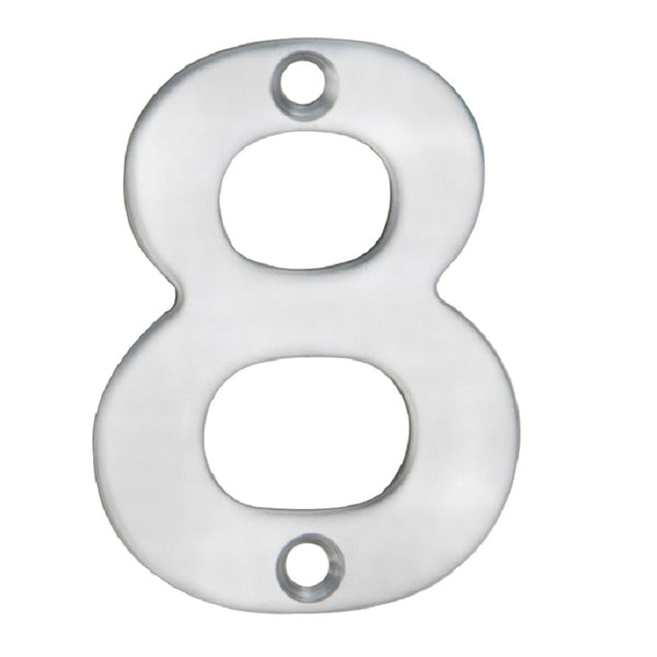 Numerals Number 8 Satin Stainless Steel NUM10508SSS