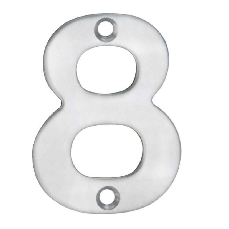Numerals Number 8 Satin Stainless Steel NUM10508SSS