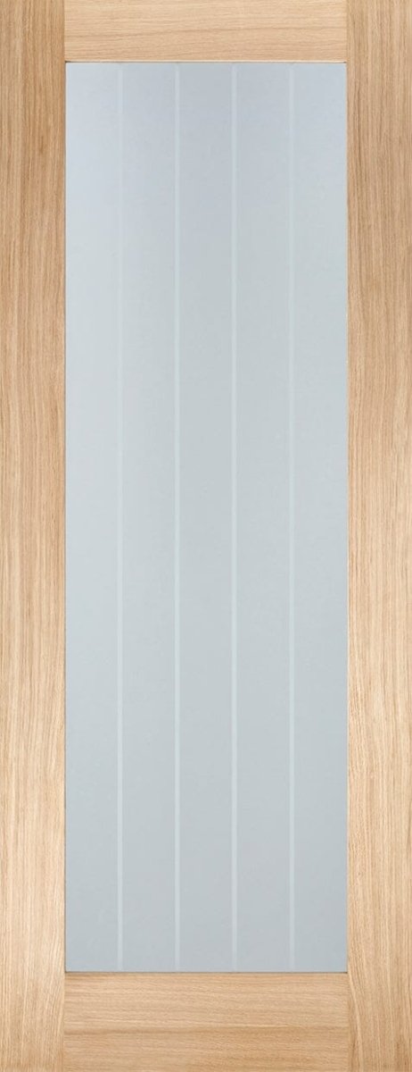 Oak Mexicano Pattern 10 Glazed Unfinished Internal Door - Door Station