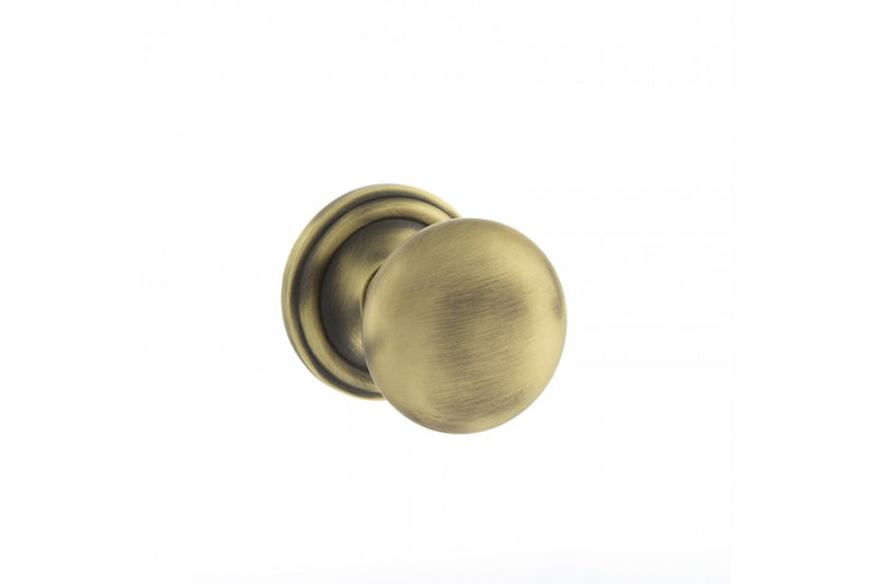 Old English Harrogate Solid Brass Mushroom Mortice Knob Concealed Fix Rose