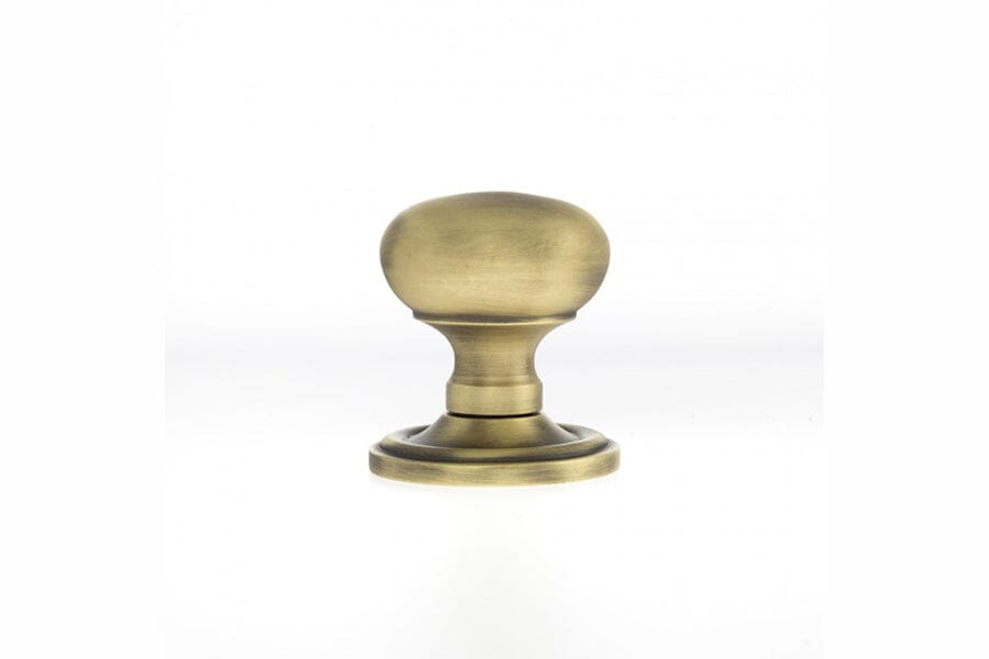 Old English Harrogate Solid Brass Mushroom Mortice Knob Concealed Fix Rose (Latch & Hinges Included) Mortice Knob Atlantic 