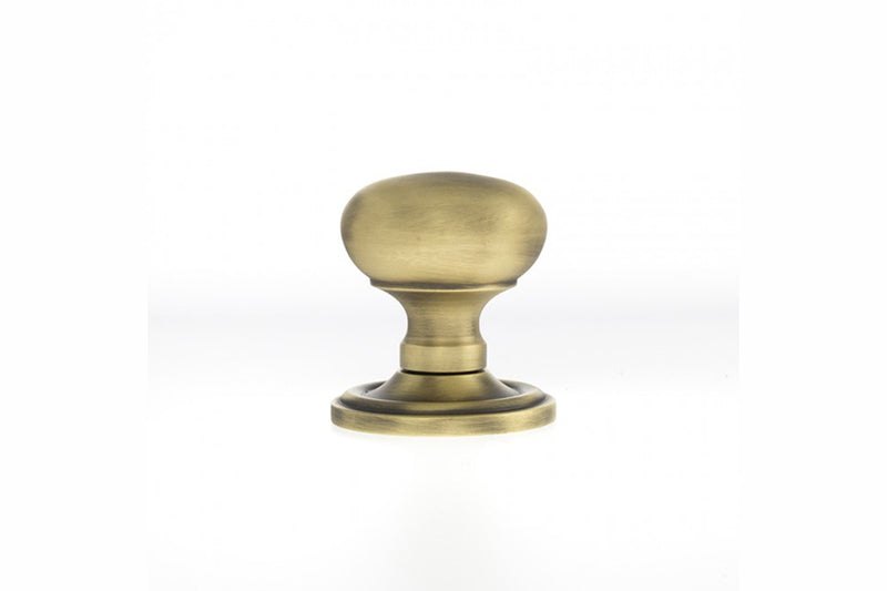Old English Harrogate Solid Brass Mushroom Mortice Knob Concealed Fix Rose (Latch & Hinges Included)