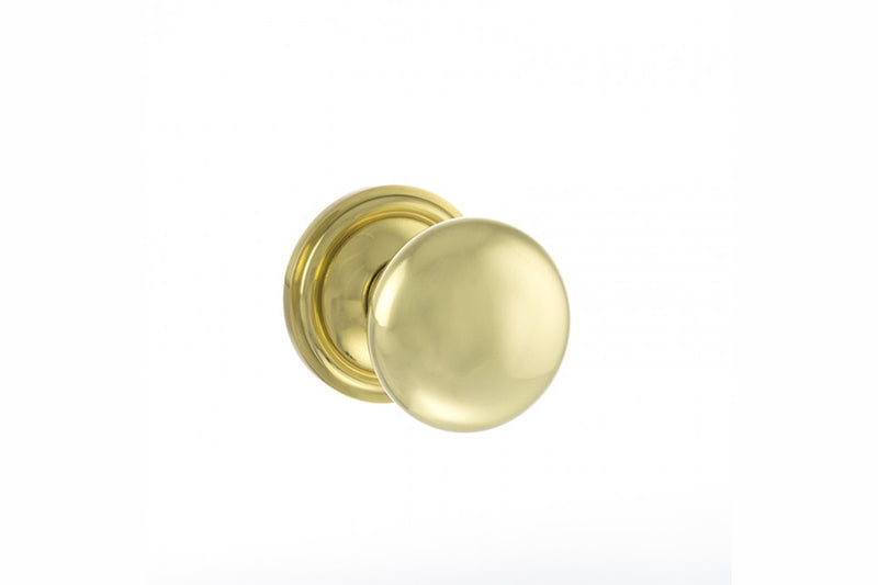Old English Harrogate Solid Brass Mushroom Mortice Knob Concealed Fix Rose (Latch & Hinges Included)