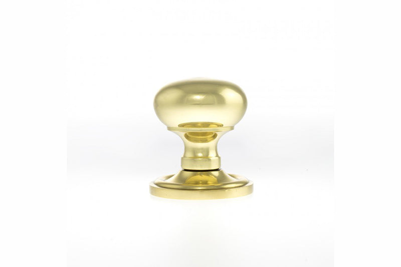 Old English Harrogate Solid Brass Mushroom Mortice Knob Concealed Fix Rose