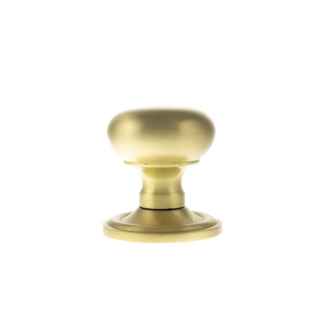 Old English Harrogate Solid Brass Mushroom Mortice Knob Concealed Fix Rose (Latch & Hinges Included)