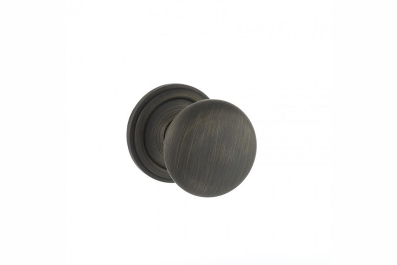 Old English Harrogate Solid Brass Mushroom Mortice Knob Concealed Fix Rose (Latch & Hinges Included)