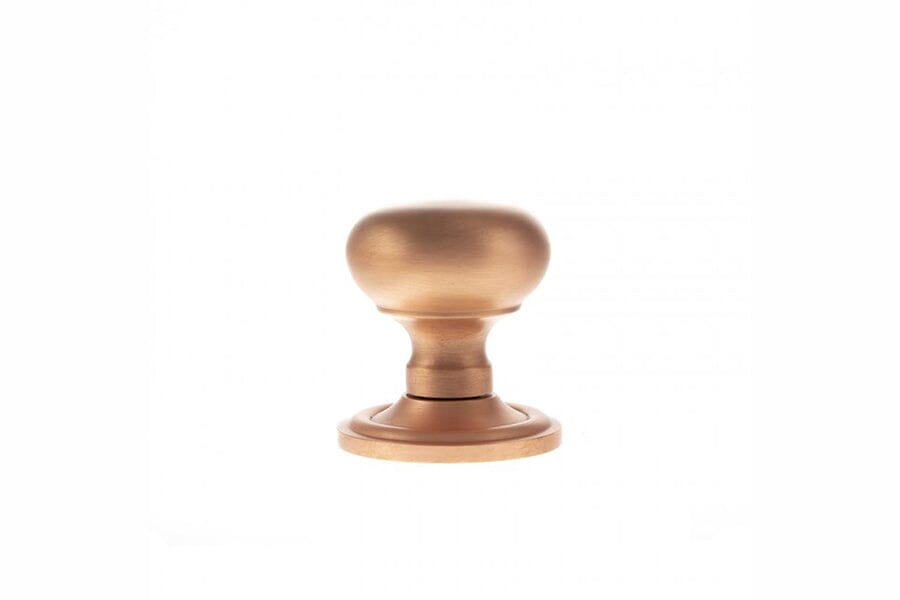Old English Harrogate Solid Brass Mushroom Mortice Knob Concealed Fix Rose (Latch & Hinges Included) Mortice Knob Atlantic 